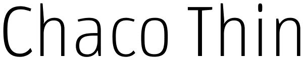 Chaco Thin Font