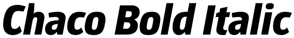 Chaco Bold Italic Font