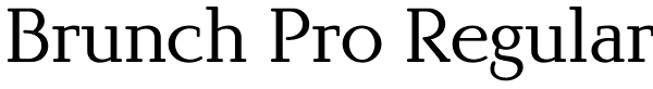 Brunch Pro Regular Font