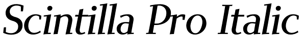 Scintilla Pro Italic Font