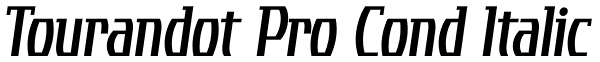 Tourandot Pro Cond Italic Font