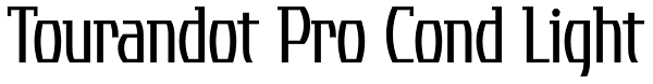 Tourandot Pro Cond Light Font