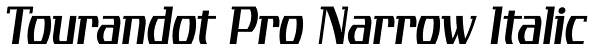 Tourandot Pro Narrow Italic Font