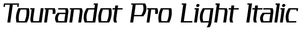 Tourandot Pro Light Italic Font