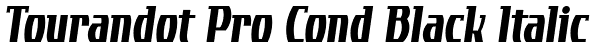 Tourandot Pro Cond Black Italic Font