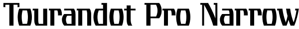 Tourandot Pro Narrow Font