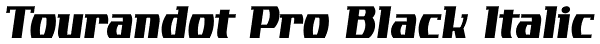Tourandot Pro Black Italic Font