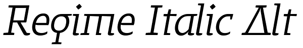 Regime Italic Alt Font