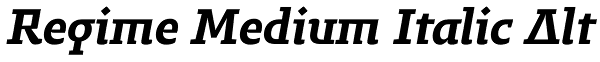 Regime Medium Italic Alt Font