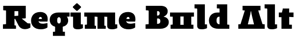 Regime Bold Alt Font