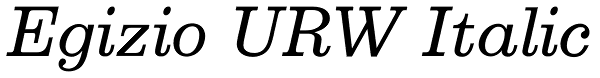 Egizio URW Italic Font