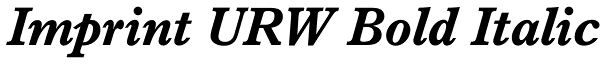 Imprint URW Bold Italic Font