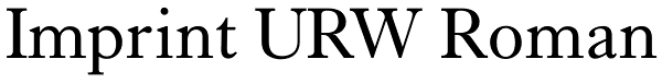 Imprint URW Roman Font