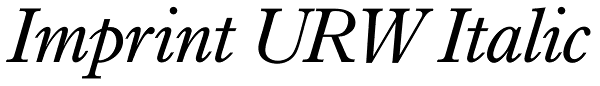 Imprint URW Italic Font