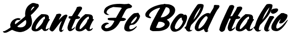 Santa Fe Bold Italic Font