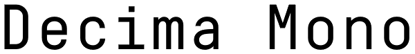 Decima Mono Font