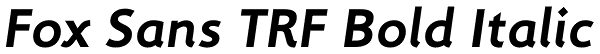 Fox Sans TRF Bold Italic Font