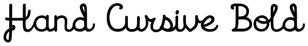 Hand Cursive Bold Font