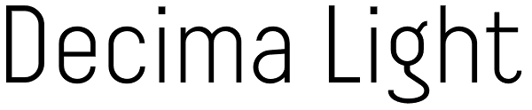 Decima Light Font