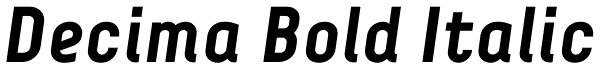Decima Bold Italic Font