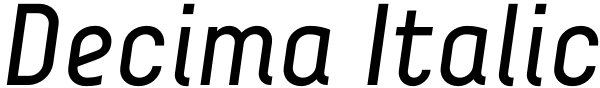 Decima Italic Font