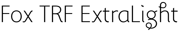 Fox TRF ExtraLight Font