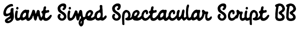 Giant Sized Spectacular Script BB Font