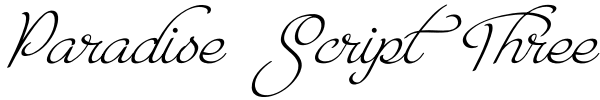 Paradise Script Three Font