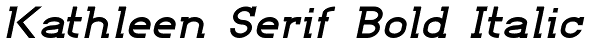 Kathleen Serif Bold Italic Font