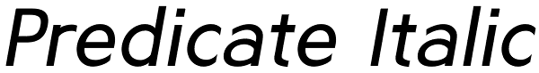 Predicate Italic Font