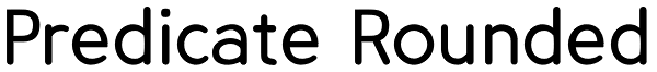 Predicate Rounded Font