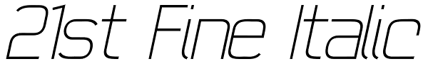 21st Fine Italic Font
