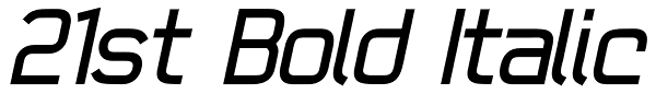 21st Bold Italic Font