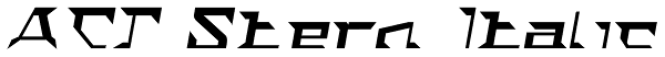 ACT Stern Italic Font