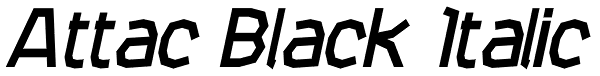 Attac Black Italic Font