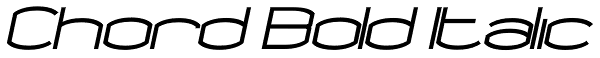 Chord Bold Italic Font