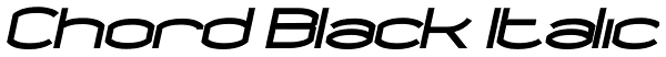 Chord Black Italic Font