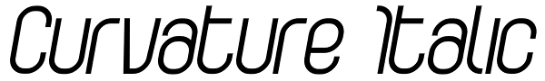 Curvature Italic Font