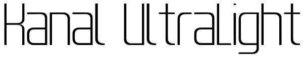 Kanal UltraLight Font