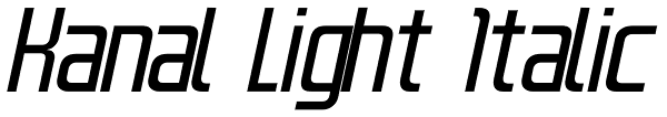 Kanal Light Italic Font