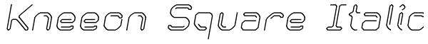 Kneeon Square Italic Font