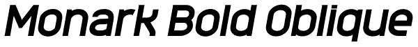 Monark Bold Oblique Font