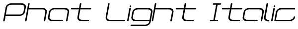 Phat Light Italic Font