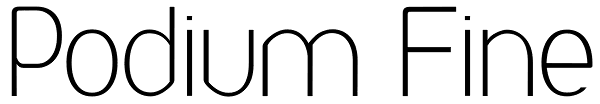 Podium Fine Font