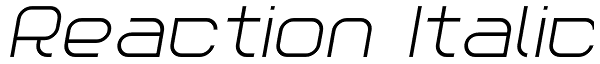 Reaction Italic Font