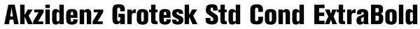 Akzidenz Grotesk Std Cond ExtraBold Font