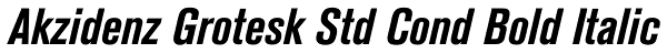 Akzidenz Grotesk Std Cond Bold Italic Font