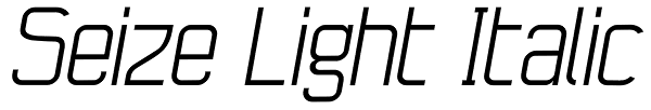 Seize Light Italic Font