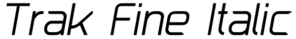 Trak Fine Italic Font