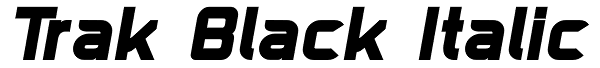 Trak Black Italic Font